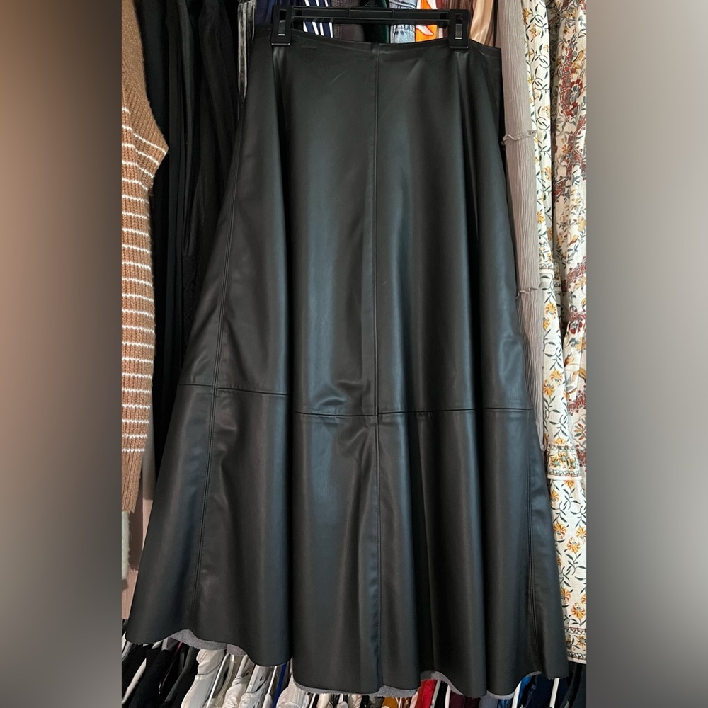 Black Faux Leather Skirt